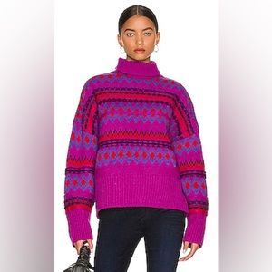 rag u0026 bone | Sweaters | Rag Bone Willow Purple Fair Isle Turtleneck Sweater  Size Small | Poshmark